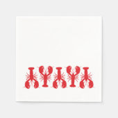 Serviette En Papier Red Lobster Plage côtière Océan Amusants (Devant)