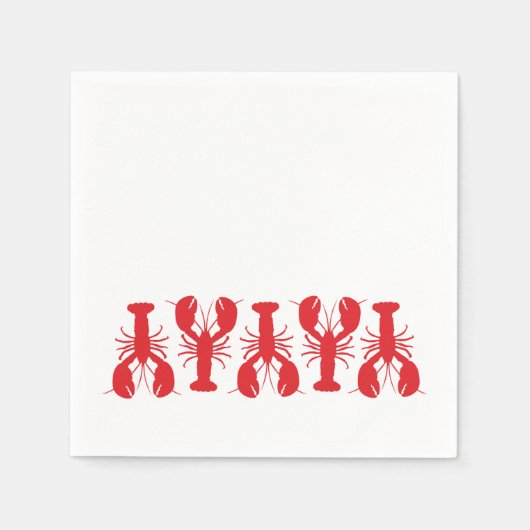 Serviette En Papier Red Lobster Plage côtière Océan Amusants (Devant)