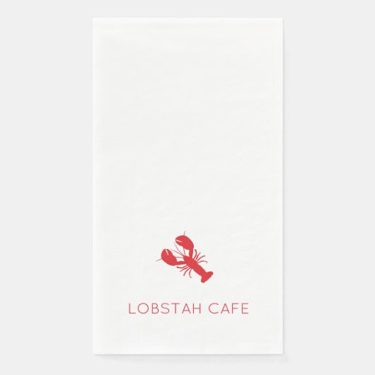 Serviette En Papier Red Lobster Preppy Coastal Maine Ocean Fun (Devant)
