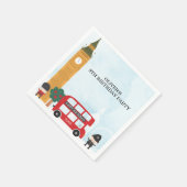 Serviette En Papier Red London Bus & Clock Tower Anniversaire de enfan (Coin)
