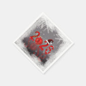 Serviette En Papier Red Merry Christmas New Year 2026 Festive (Coin)