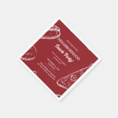 Serviette En Papier Red Neighbority Fun Block Food Snack Party (Coin)