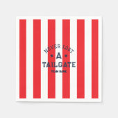 Serviette En Papier Red Never Love A Tailgate Custom Team Name Gameday (Devant)
