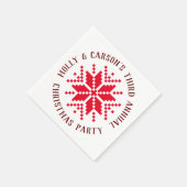 Serviette En Papier Red Nordic Christmas Sweat Holiday (Coin)