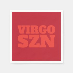 Serviette En Papier Red Orange OMG C'est Virgo SZN Cool