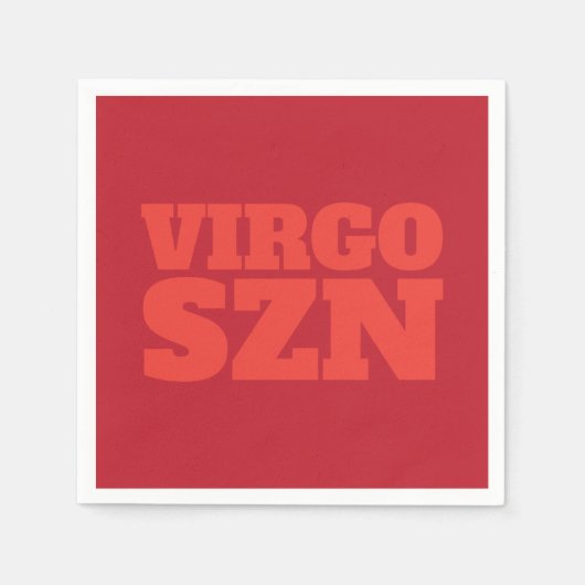 Serviette En Papier Red Orange OMG C'est Virgo SZN Cool (Devant)