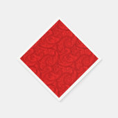 Serviette En Papier Red Paisley (Coin)