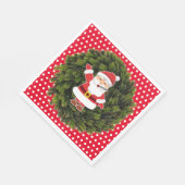 Serviette En Papier Red Polka Dot Père Papier de Noël (Coin)