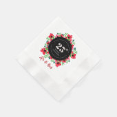 Serviette En Papier Red Poppies 25e anniversaire du Mariage (Coin)