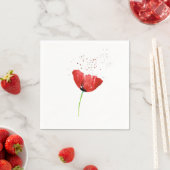 Serviette En Papier Red Poppy (En situation)