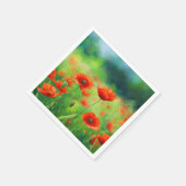 Serviette En Papier Red Poppy Floral Party (Coin)