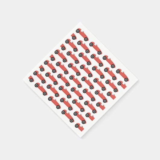 Serviette En Papier Red Race Car Boy Racing Deux Fête d'Anniversaire R (Coin)