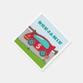 Serviette En Papier Red Racing Voiture fête d'anniversaire (Coin)