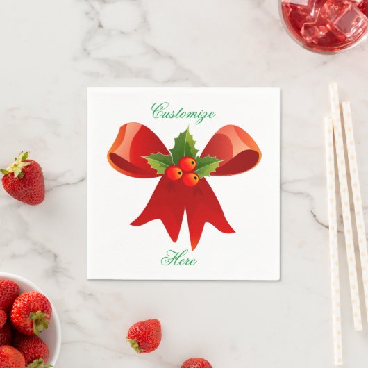 Serviette En Papier Red Ribbon (En situation)