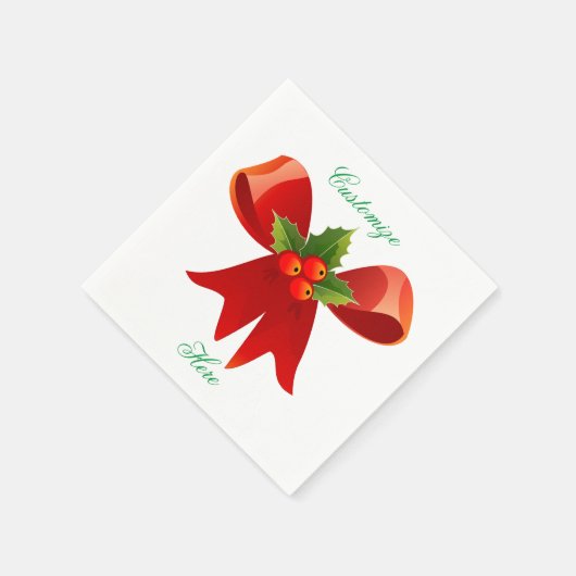 Serviette En Papier Red Ribbon (Coin)