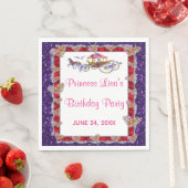Serviette En Papier Red Ribbon Purple Parties scintillant Royal Prince (En situation)
