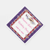 Serviette En Papier Red Ribbon Purple Parties scintillant Royal Prince (Coin)
