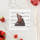 Serviette En Papier Red Rooster Barnyard Party Farmhouse Style (En situation)