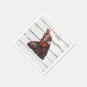 Serviette En Papier Red Rooster Barnyard Party Farmhouse Style (Coin)