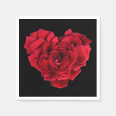 Serviette En Papier Red Rose Heart (Devant)