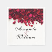 Serviette En Papier Red Rose Petals Mariage personnalisé (Devant)