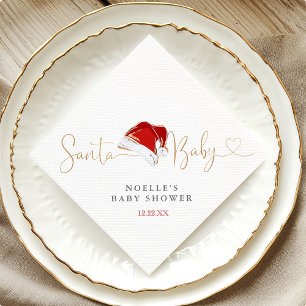 Serviette En Papier Red Santa Hat Noël Père Noël Baby shower bébé