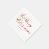Serviette En Papier Red Scribble Joyeux Noël (Coin)