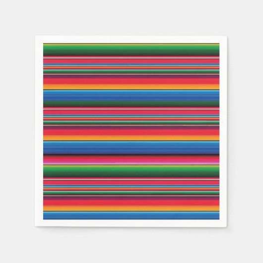 Serviette En Papier Red Serape Saltillo traditional mexican blanket Fl (Devant)