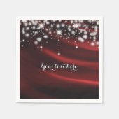 Serviette En Papier Red Silk & Sparkle Glam Hollywood Party (Devant)