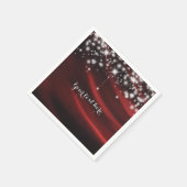 Serviette En Papier Red Silk & Sparkle Glam Hollywood Party (Coin)