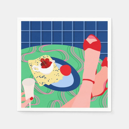 Serviette En Papier Red Sneak Peek (Devant)