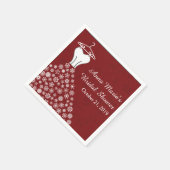 Serviette En Papier Red Snowflakes Mariage robe Fête des mariées (Coin)