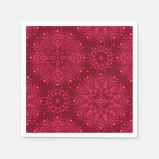 Serviette En Papier Red solive pattern (Devant)