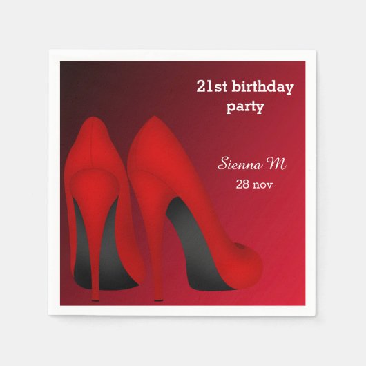 Serviette En Papier Red Stilettos (Devant)