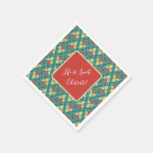 Serviette En Papier Red Strawberries, Flowers, Fruit and Runners (Coin)