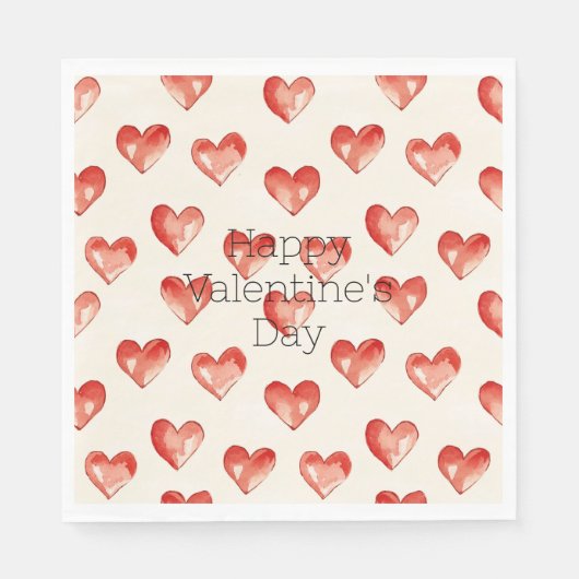 Serviette En Papier Red Sweet Hearts Saint Valentin (Devant)