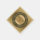 Serviette En Papier Red Swirls Gold Damask (Coin)