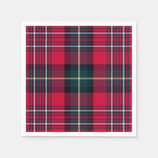 Serviette En Papier Red Tartan (Devant)