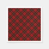 Serviette En Papier Red tartan plaid hiver Noël motifs vacances (Devant)