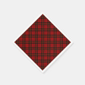 Serviette En Papier Red tartan plaid hiver Noël motifs vacances (Coin)