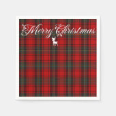 Serviette En Papier Red Tartan Scotland Motif sans joint (Devant)