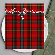 Red Tartan Scotland Motif sans joint