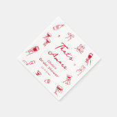 Serviette En Papier Red Thats Amore Fête des mariées (Coin)