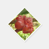 Serviette En Papier Red Torch Ginger Tropical Flower Photographie (Coin)