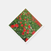 Serviette En Papier Red Tulip Flower Field Nature Photographie (Coin)