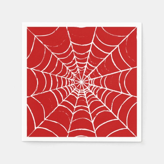Serviette En Papier Red Web (Devant)