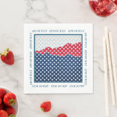 Serviette En Papier Red White & Blue Stars 4th of Jly (En situation)