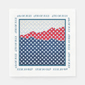 Serviette En Papier Red White & Blue Stars 4th of Jly (Devant)