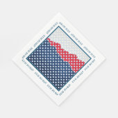 Serviette En Papier Red White & Blue Stars 4th of Jly (Coin)