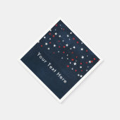 Serviette En Papier Red White & Blue Stars Denim Custom Party (Coin)